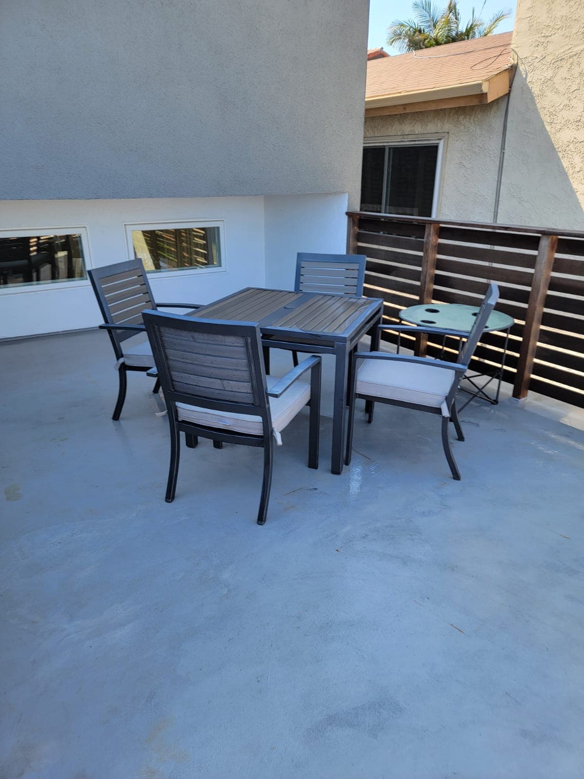 Clean residential patio